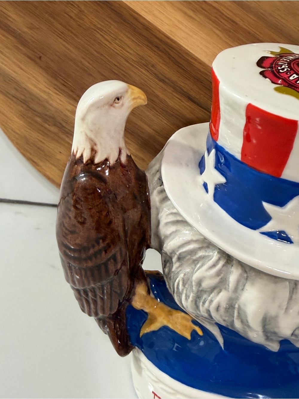 Vintage Royal Doulton Jim Beam Uncle Sam w/Eagle Decanter 1st Of The Series - Picture 6 of 10